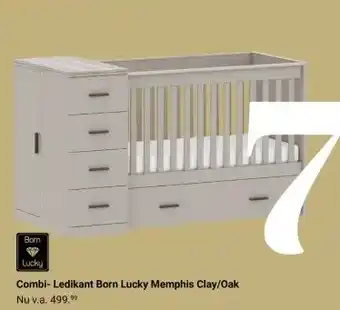 Van Asten BabySuperstore Born Lucky Combi Ledikant Born Lucky Memphis Clay Oak aanbieding