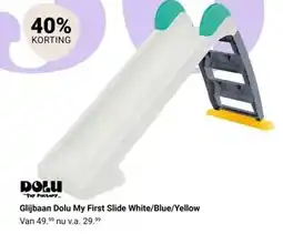 Van Asten BabySuperstore Glijbaan Dolu My First Slide White Blue Yellow aanbieding
