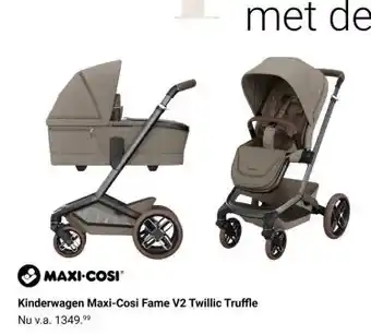 Van Asten BabySuperstore Kinderwagen Maxi-Cosi Fame V2 Twillic Truffle met GRATIS Autostoel Jacky Pro 360° & Base aanbieding