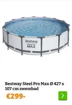 Obelink Bestway Steel Pro Max Ø 427 x 107 cm zwembad aanbieding