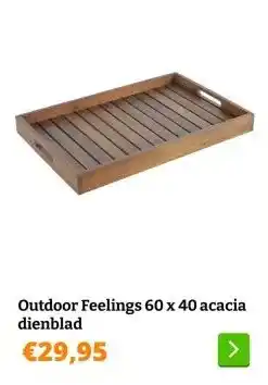 Obelink Outdoor Feelings 60 x 40 acacia dienblad aanbieding