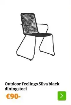 Obelink Outdoor Feelings Silva black diningstoel aanbieding