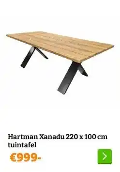 Obelink Hartman Xanadu 220 x 100 cm tuintafel aanbieding