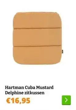 Obelink Hartman Cuba Mustard Delphine zitkussen aanbieding