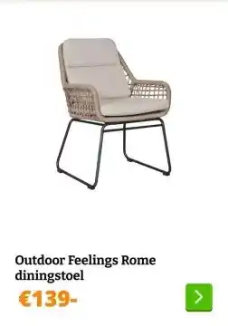 Obelink Outdoor Feelings Rome diningstoel aanbieding
