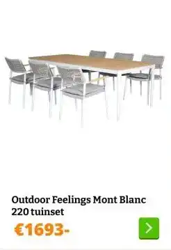 Obelink Outdoor Feelings Mont Blanc 220 tuinset aanbieding