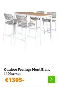 Obelink Outdoor Feelings Mont Blanc 140 barset aanbieding