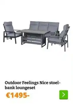 Obelink Outdoor Feelings Nice stoel-bank loungeset aanbieding