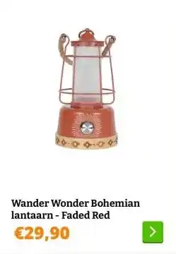 Obelink Wander Wonder Bohemian lantaarn - Faded Red aanbieding