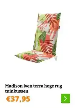 Obelink Madison Vivero bordeaux hoge rug tuinkussen aanbieding