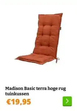 Obelink Madison Basic grey hoge rug tuinkussen aanbieding