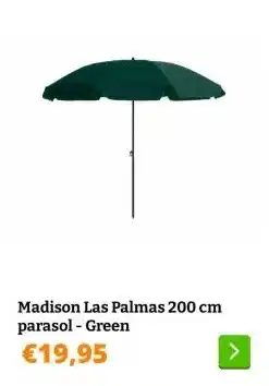 Obelink Madison Las Palmas 200 cm parasol - Aqua blue aanbieding