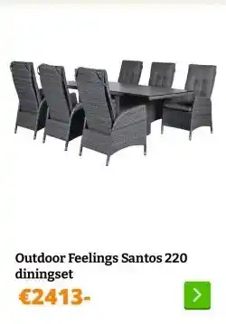 Obelink Outdoor Feelings Santos 220 diningset aanbieding