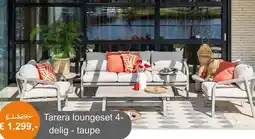 Tuinmeubelland Tarera loungeset 4-delig - taupe aanbieding