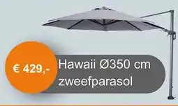 Tuinmeubelland Hawaii 350 cm zweefparasol aanbieding