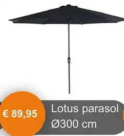 Tuinmeubelland Lotus parasol 300 cm aanbieding