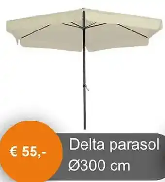 Tuinmeubelland Delta parasol 300 cm aanbieding