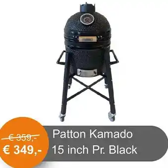 Tuinmeubelland Patton Kamado 15 inch Pr. Black aanbieding