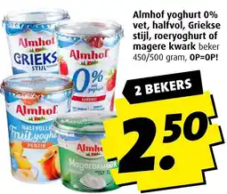 Boni Diverse soorten Almhof yoghurt en kwark aanbieding