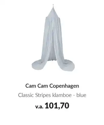 Babypark Cam Cam Copenhagen Classic Stripes klamboe blue aanbieding