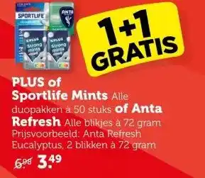 Coop PLUS of Sportlife Mints of Anta Refresh aanbieding