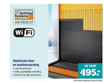 Pontmeyer Elektrische vloer- en wandverwarming aanbieding