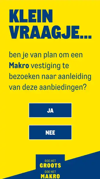 Makro KLEIN VRAAGJE... aanbieding