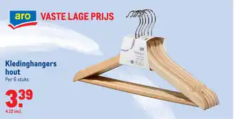 Makro Kledinghangers hout aanbieding