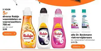 Blokker Diverse robijn wasmiddelen en wasverzachters 750 ml of alle dr. beckmann vlekverwijderaars aanbieding