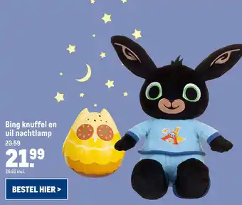 Makro Bing knuffel en uil nachtlamp aanbieding