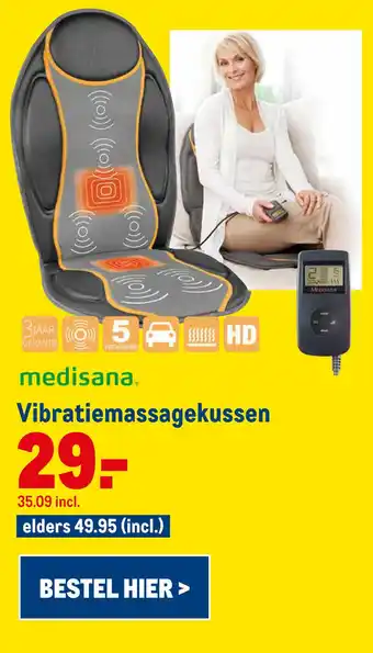 Makro medisana. Vibratiemassagekussen aanbieding