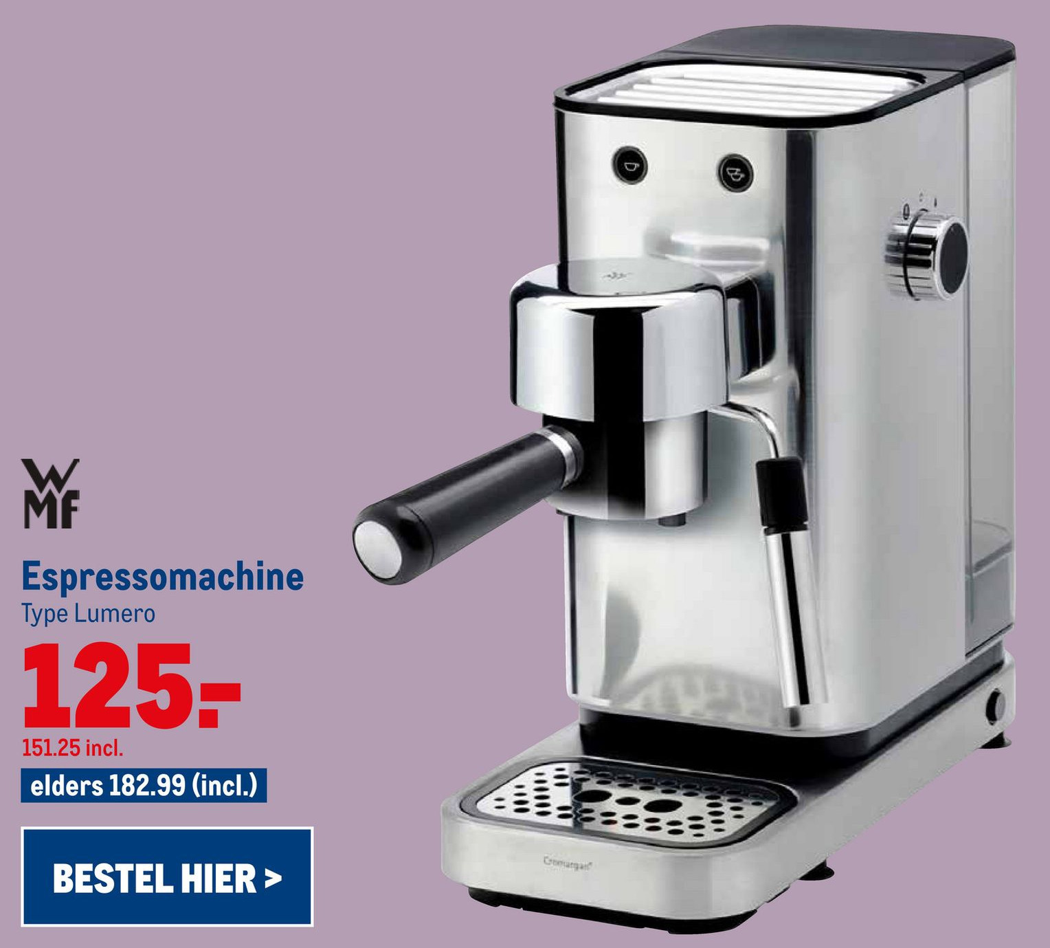 Espressomachine Type Lumero aanbieding bij Makro