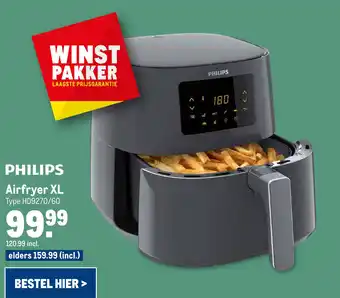 Makro PHILIPS Airfryer XL Type HD9270/60 aanbieding