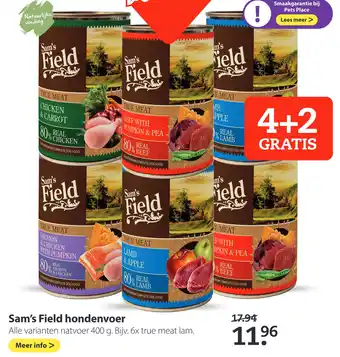 Pets Place Sam's field hondenvoer 400 g aanbieding