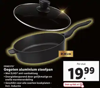 Lidl Ernesto Gegoten aluminium stoofpan aanbieding