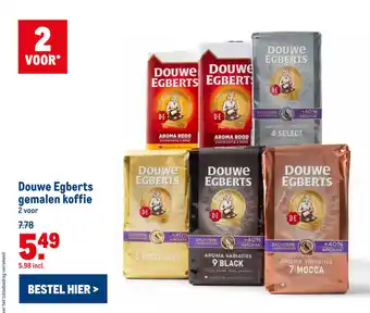 Makro Douwe Egberts gemalen koffie aanbieding