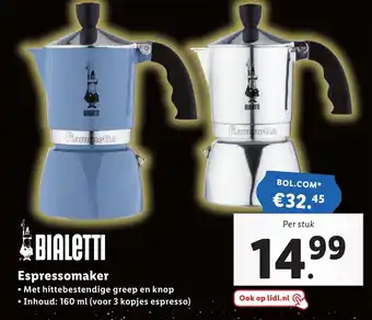 Lidl Bialetti Espressomaker 160ml aanbieding