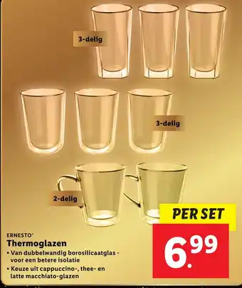 Lidl Ernesto Thermoglazen aanbieding