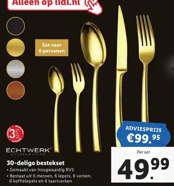 Lidl Echtwerk* Kitchen&Living 30-delige bestekset aanbieding