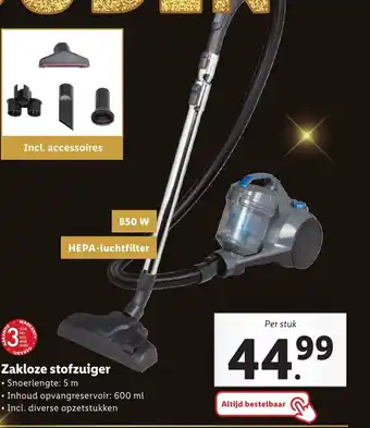 Lidl Zakloze stofzuiger aanbieding