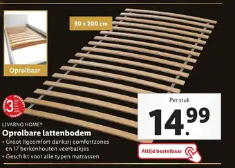 Lidl Livarno Home Oprolbare lattenbodem aanbieding