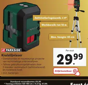 Lidl Parkside Kruislijnlaser aanbieding