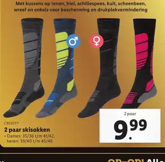 Lidl Crivit Skisokken 2 paar aanbieding