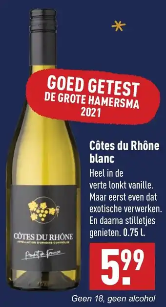 ALDI Cotes du Rhone blanc 750ml aanbieding