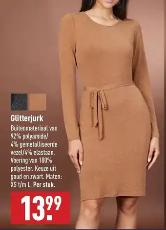 ALDI Glitterjurk XS-L aanbieding