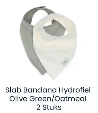 Babypark Slab Bandana Hydrofiel Olive Green Oatmeal aanbieding