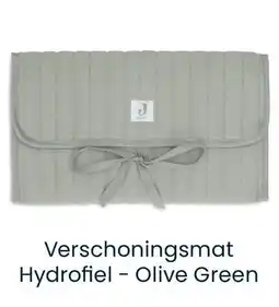 Babypark Verschoningsmat Hydrofiel Olive Green aanbieding