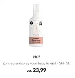 Babypark Naïf Mineral Sunscreen aanbieding