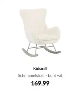 Babypark Kidsmill Schommelstoel bont wit aanbieding