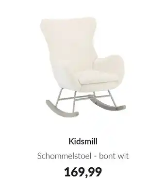 Babypark Kidsmill Schommelstoel bont wit aanbieding